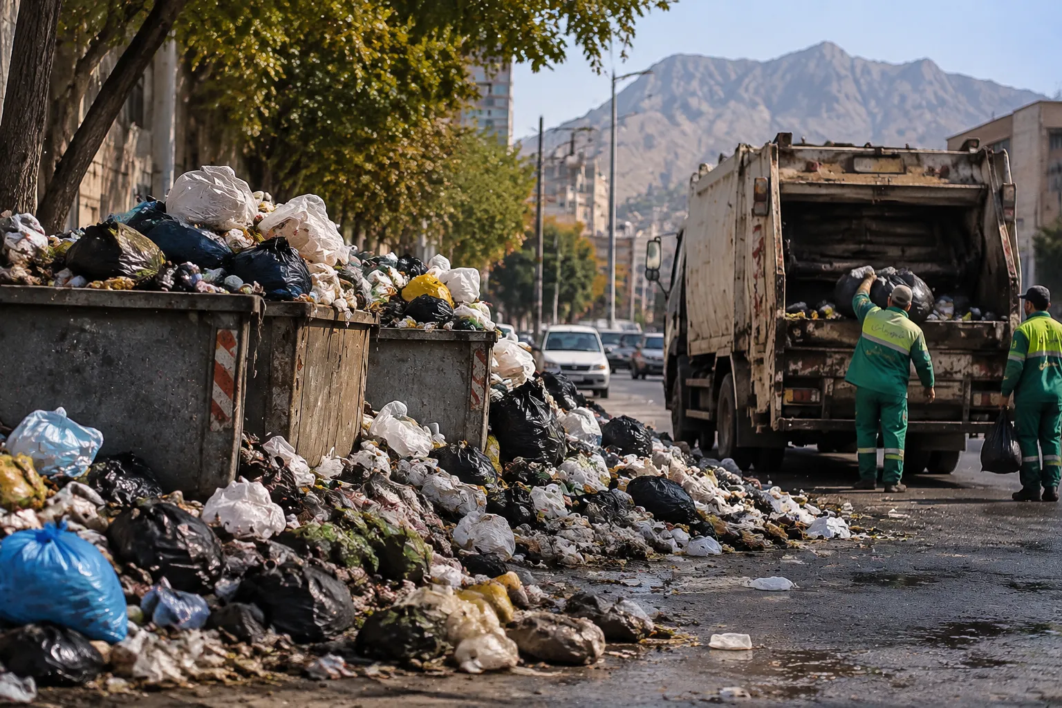معادله نابرابر جمع‌آوری زباله در کرمانشاه / از فرسودگی ناوگان تا کمبود سطل زباله + فیلم