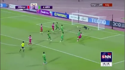 گل اول پرسپولیس به الشرطه توسط اوستون اورونوف در دقیقه ۸۸