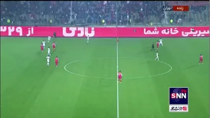 پایان نیمه دوم دیدار پرسپولیس و نساجی