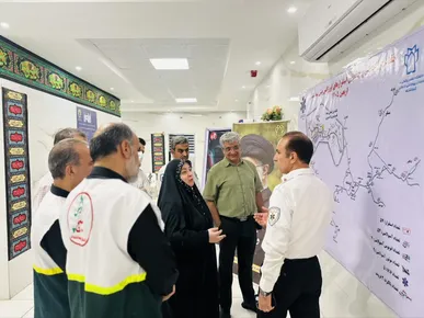 بازدید میدانی رئیس اداره اورژانس بیمارستانی وزارت بهداشت از مرکز ثارالله مستقر در مرز خسروی