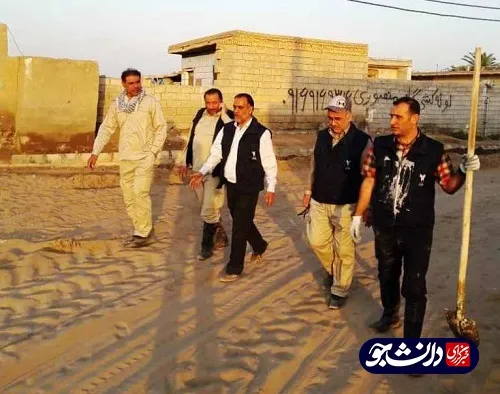 فعالیت جهادگران دانشگاه آزاد خوزستان در مناطق سیل زده