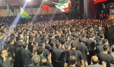 مراسم باشکوه شب عاشورا در حسینیه بزرگ جاجرم