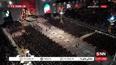 مراسم خطبه‌خوانی شب شهادت امام رضا (ع) / حرم مطهر رضوی غرق ماتم است / طنین انداز شدن نام رهبر انقلاب در فضای مشهد مقدس / روایت آیت‌الله مروی از آخرین حضور رهبر شهید در آیین غبارروبی+ فیلم