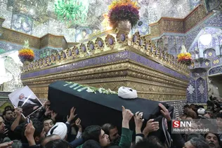 مراسم تشییع پیکر آیت‌الله مؤمن