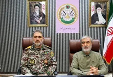 نشست فرمانده قرارگاه مشترک پدافند هوایی خاتم‌الانبیا(ص) کشور با رئیس و اعضای کمیسیون امنیت ملی مجلس برگزار شد