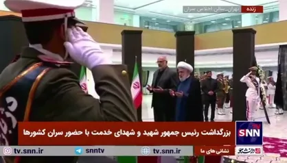 &laquo;شیخ نعیم قاسم&raquo; معاون دبیرکل حزب الله لبنان و هیات همراه به پیکر رئیس&zwnj;جمهور شهید و دیگر شهدای خدمت ادای احترام کردند