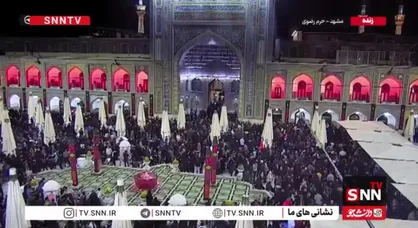 اقامه دسته&zwnj;جمعی نماز لیلة&zwnj;الدفن برای رهبر شهید انقلاب در حرم مطهر رضوی