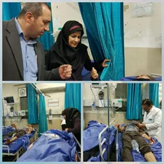 معاون درمان دانشگاه جندی شاپور اهواز از دانش آموزان مصدوم شده راهیان نور عیادت کرد