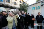 مراسم تشییع پیکر پیام صابری
