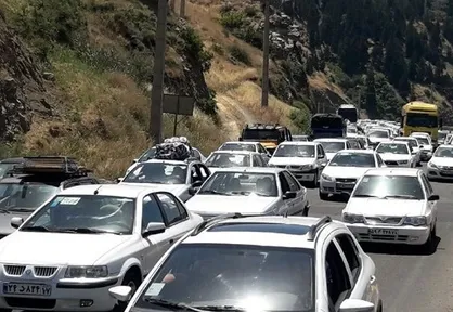 ترافیک سنگین در برخی مقاطع محور کندوان و آزاد راه کرج ـ قزوین ـ کرج/ آزادراه تهران ـ کرج ـ تهران پرترافیک&zwnj;ترین جاده کشور شد