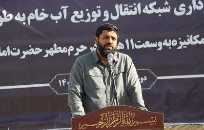 شبکه انتقال و توزیع آب خام و طرح آبیاری مکانیزه در حرم امام(ره) افتتاح شد