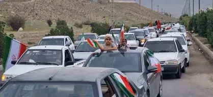 رژه خودرویی روستاهایی&zwnj;ها به مناسبت تولد جمهوری اسلامی ایران