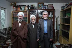 دیدار نوروزی وزیر فرهنگ و ارشاد اسلامی با حجت‌الاسلام حجتی کرمانی/ «قلبا کسی را به اندازه رهبری دوست ندارم!»