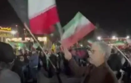 حضور حسین سیمایی صرّاف وزیر علوم، تحقیقات و فناوری در تجمع مردم میدان تجریش تهران