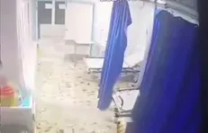 تصاویری از لحظه هدف قرار دادن بیمارستان المرتضی در شهر بعلبک