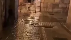 بارش باران هنگام اذان صبح در مسجدالاقصی
