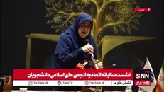 همراهی سخنگوی دولت با سر دادن شعار مرگ بر آمریکا توسط دانشجویان