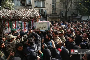 مراسم تشییع بسیجی شهید «محمد مهدی رضوان»