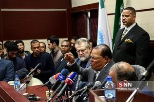 
سخنرانی رهبر مسلمانان آمریکا در دانشگاه تهران
