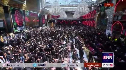 طنین اذان ظهر در کربلای معلی