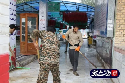 خدمت رسانی دانشجویان خوزستانی به سیل زدگان اسکان داده شده در یادمان شهدای هویزه