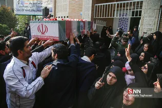 مراسم تشییع بسیجی شهید «محمد مهدی رضوان»
