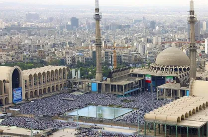 مراسم گرامیداشت شهیدان سیدحسن نصرالله و سیدهاشم صفی&zwnj;الدین در مصلای امام خمینی(ره)  برگزارشد+فیلم