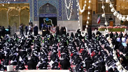 آیین آغاز سال تحصیلی جدید در حرم مطهر رضوی +فیلم