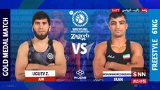 پخش زنده فینال وزن ۶۱ کیلوگرم احمد محمدنژادوزائور اوگویف قهرمان جهان و المپیک از روسیه/ شگفتی جوان کامل نشد