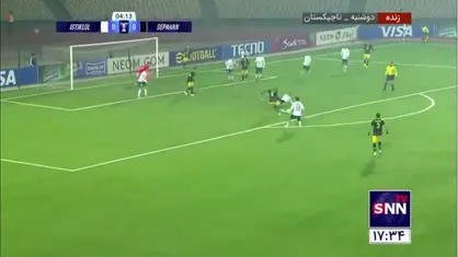 خلاصه نیمه اول بازی فوتبال سپاهان استقلال تاجیکستان