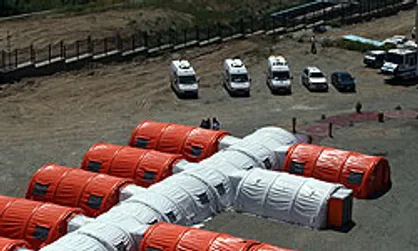 برپایی بیمارستان صحرایی در حاشیه رزمایش اقتدار در غرب کشور