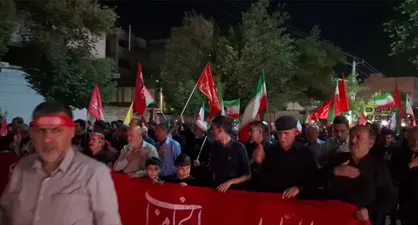 مردم شهرکرد هم&zwnj;زمان با تشییع پیکر رهبر شهید در نجف و کربلا، ذکر  حیدری&zwnj;ام، حیدری&zwnj;ام سردادند+فیلم
