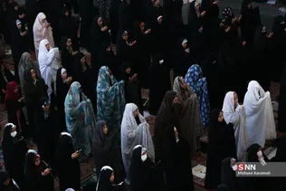 نماز عید قربان در حرم بانوی کرامت