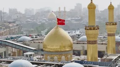 ببینید/ رسیدن کاروان زائران نیابتی میدان انقلاب به کربلا