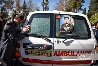 تشییع پیکر خلبان شهید «صادق فلاحی» در شیراز
