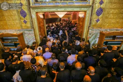 حرم امام علی (ع) در ازدحام زائران اربعین + عکس