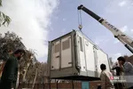 استقرار بیمارستان صحرایی ویژه بیماران کرونا در قم
