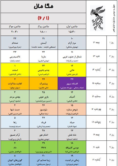 به گزارش خبرنگار فرهنگی خبرگزاری دانشجو، ۳۴ مجموعه سینمایی و ۵۴ پرده سینما در تهران در سه سانس از روز ۱۲ بهمن ماه میزبان مخاطبان جشنواره فیلم فجر خواهند بود.
همچنین پردیس سینمایی همیلا در منطقه ۵ و محله پونک تهران همزمان با چهل سومین جشنواره فیلم فجر افتتاح و به ظرفیت اکران سینمایی کشور اضافه خواهد شد.