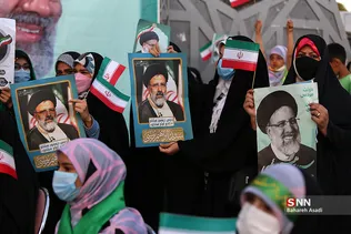 جشن پیروزی ابراهیم رئیسی در انتخابات ریاست جمهوری