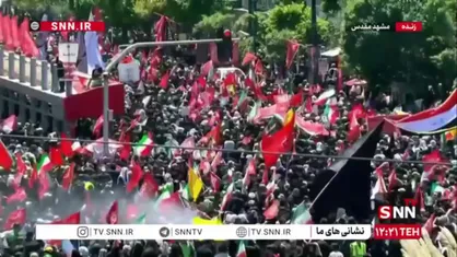 ببینید/ورود کاروان حامل پیکر رهبر شهید به مسیر تشییع