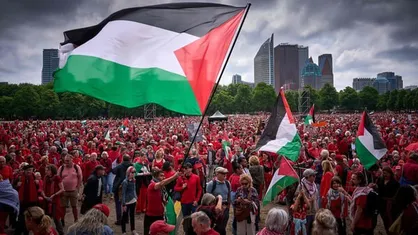 موج حمایت جهانی ادامه دارد؛ هلندی&zwnj;ها دوباره برای فلسطین به خیابان آمدند + فیلم