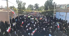 تشییع باشکوه پیکر شهید محمدباقر کاظمی‌مقدم در گناباد + عکس