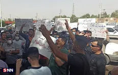 تجمع دانشجویان دانشگاه‌های تهران، امیرکبیر و شهید چمران اهواز مقابل شرکت هفت تپه + عكس و فیلم