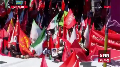 جمعیت بی نظیر خیابان&zwnj;های مشهد کمتر از نیم ساعت تا آغاز مراسم تشییع پیکر رهبر شهید انقلاب