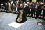 تصاویر اقامه نماز به امام رهبر معظم انقلاب