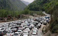 ترافیک سنگین در محور چالوس و آزادراه تهران - شمال