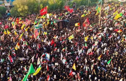 تشییع باشکوه قائد امت، حضرت آیت الله العظمی امام خامنه&zwnj;ای، در نجف اشرف