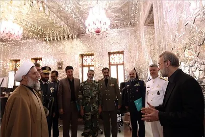 دیدار فرماندهان ارتش با رئیس مجلس شورای اسلامی