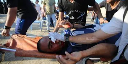 زخمی شدن نزدیک به ۱۰۰ فلسطینی در حمله نظامیان صهیونیست به راهپیمایی غزه