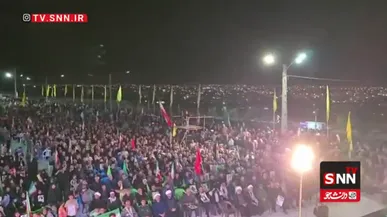 انبوه جمعیت لامرد در سوگواری اربعین شهادت رهبر انقلاب + فیلم